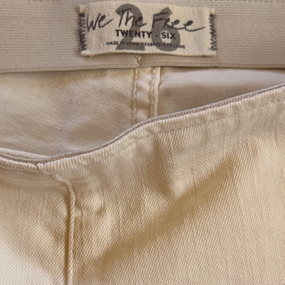 NWOT We The Free Penny Pull-On Jeans in Cream size 26 - Picture 4 of 10